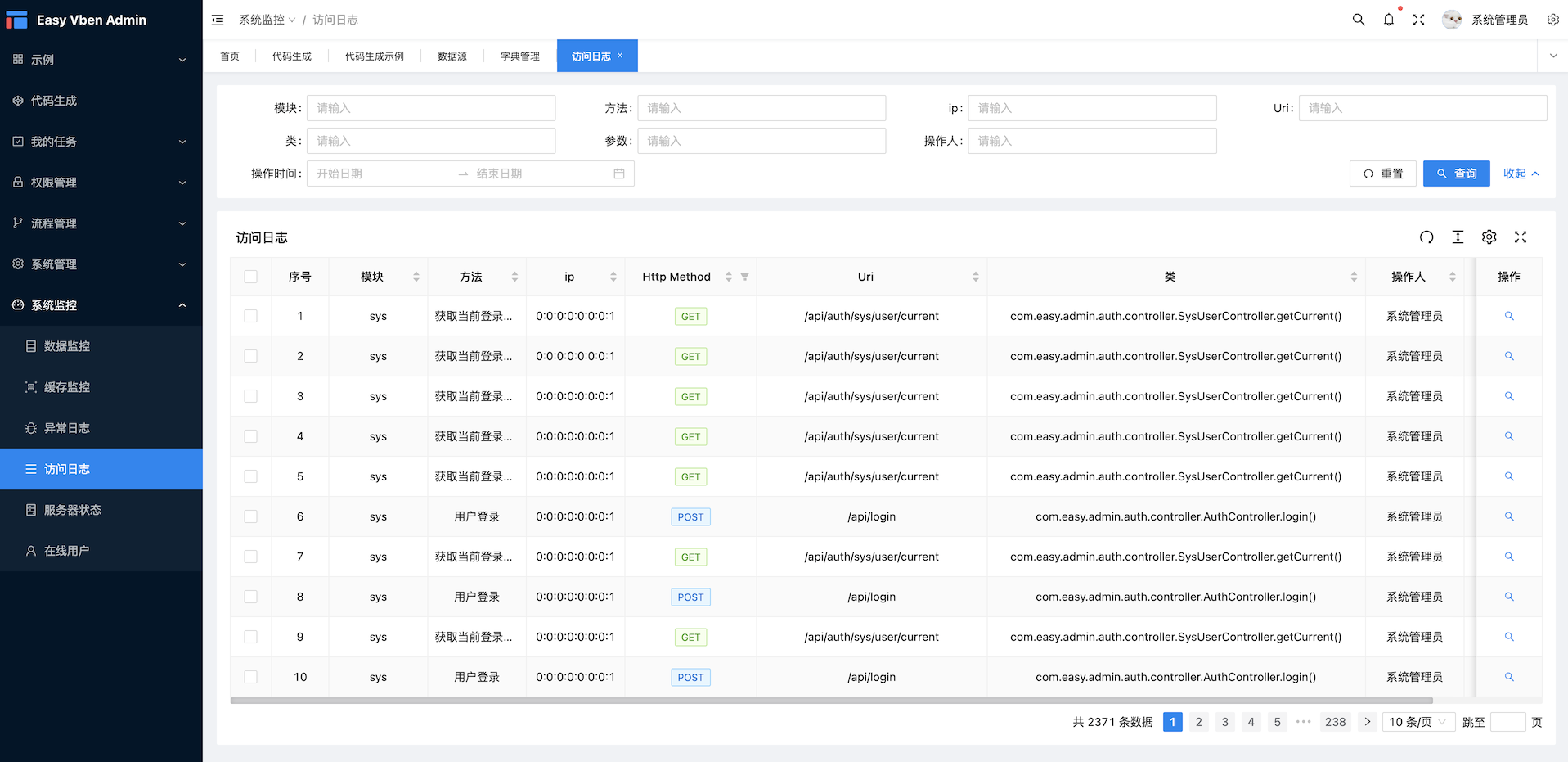 列表页